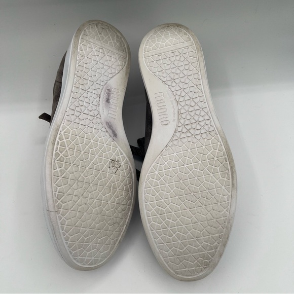 Munro Tilly's Charcoal Gray Leather Sneakers with Zipper Accent Size 9.5M - Picture 8 of 11